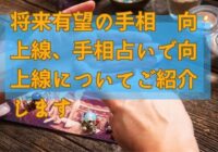 将来有望の手相　向上線、手相占いで向上線についてご紹介します